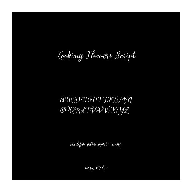 Looking Flowers Script