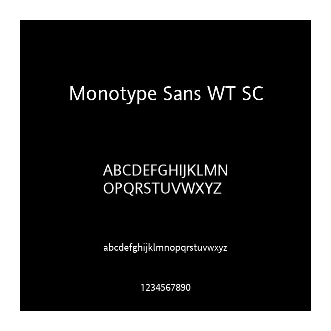 Monotype Sans WT SC