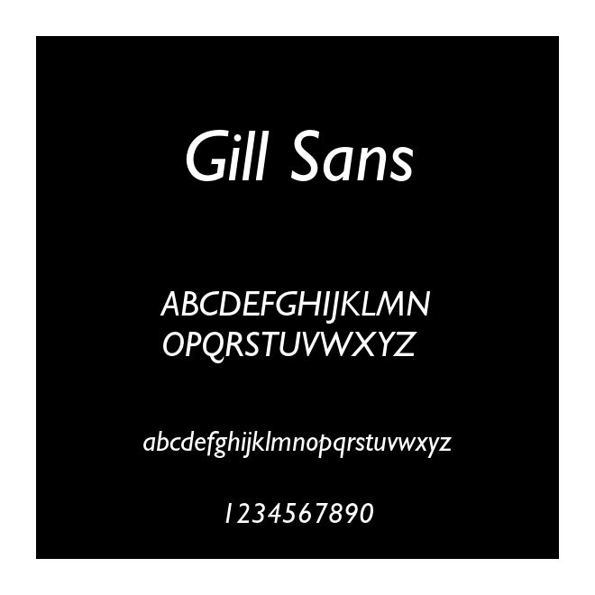 Gill Sans