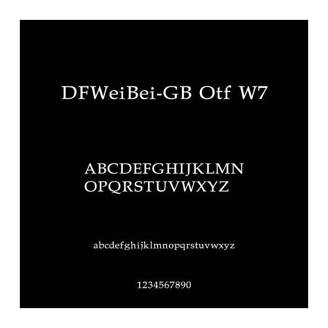 DFWeiBei-GB Otf W7