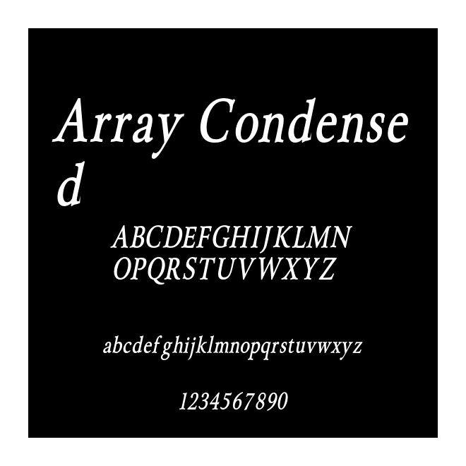 Array Condensed