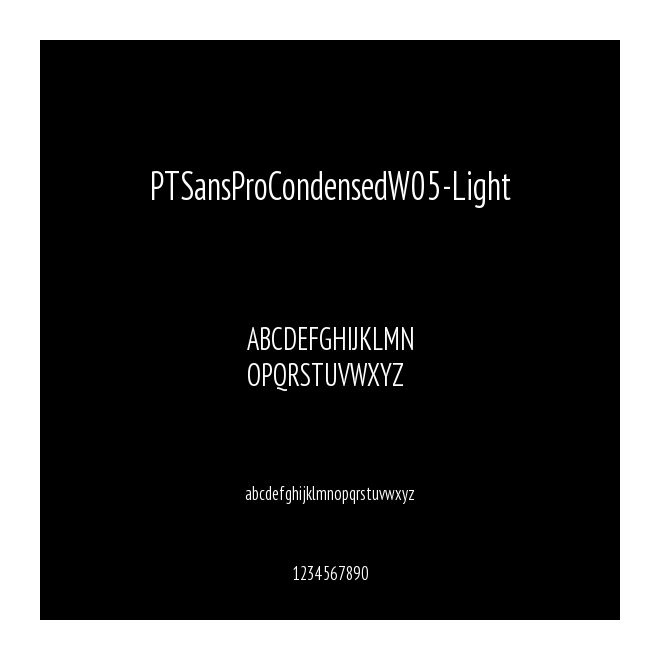 PTSansProCondensedW05-Light
