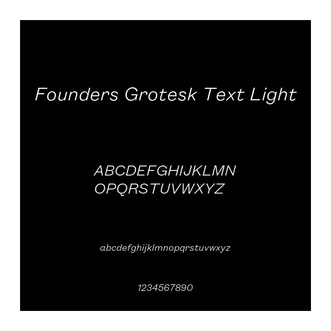 Founders Grotesk Text Light