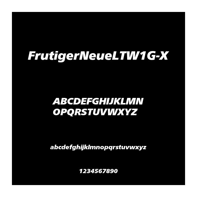 FrutigerNeueLTW1G-X