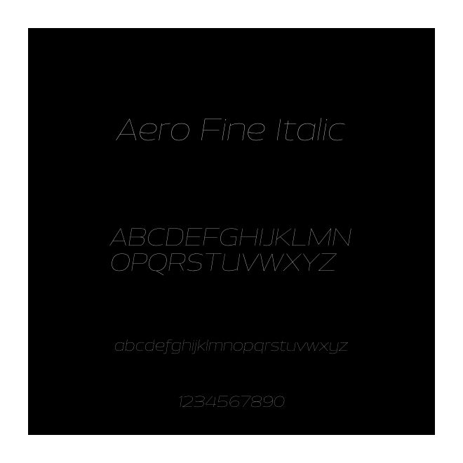 Aero Fine Italic