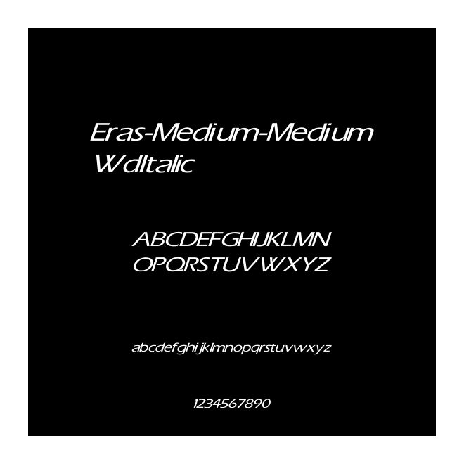 Eras-Medium-Medium Wd Italic