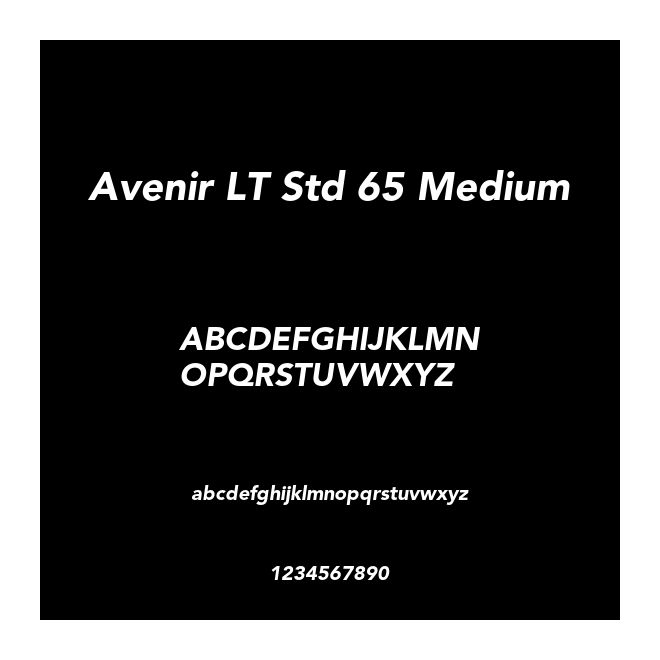 Avenir LT Std 65 Medium