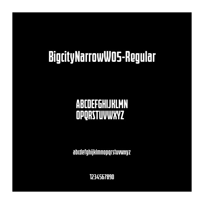 BigcityNarrowW05-Regular