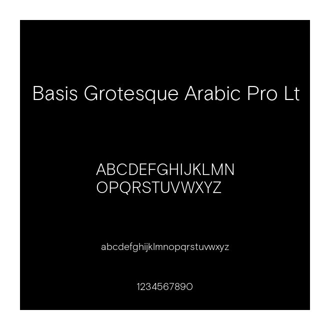 Basis Grotesque Arabic Pro Lt