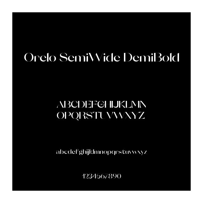 Orelo SemiWide DemiBold
