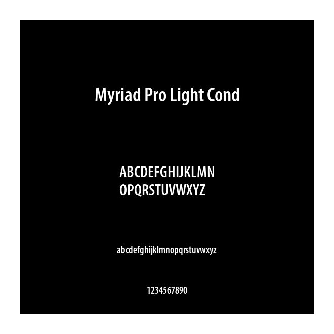 Myriad Pro Light Cond