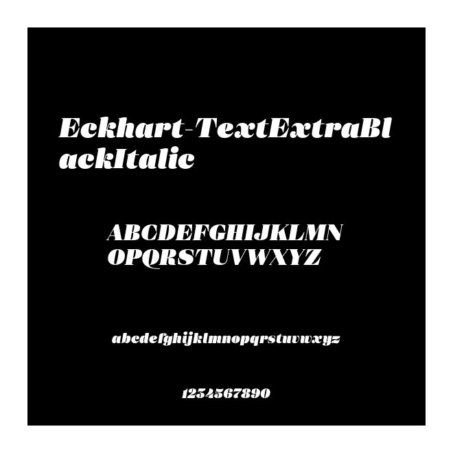 Eckhart-TextExtraBlackItalic