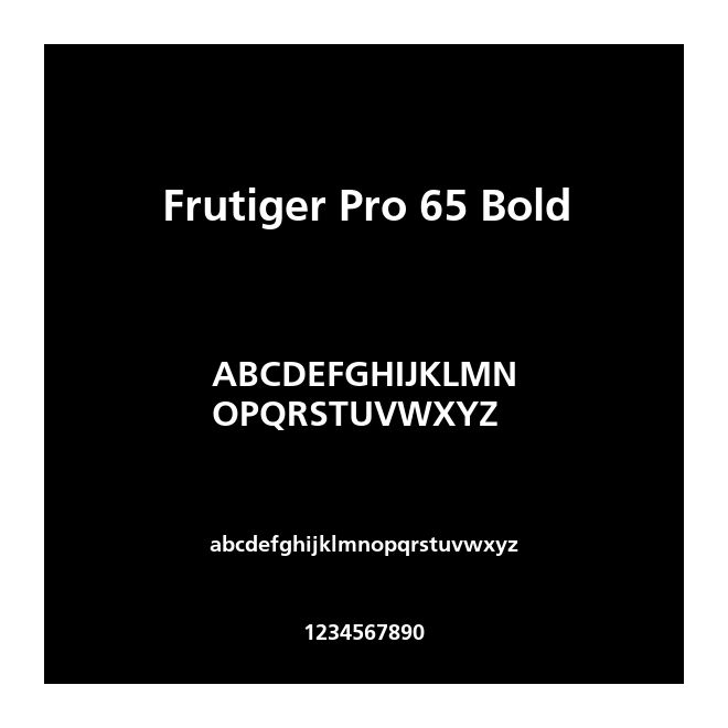 Frutiger Pro 65 Bold