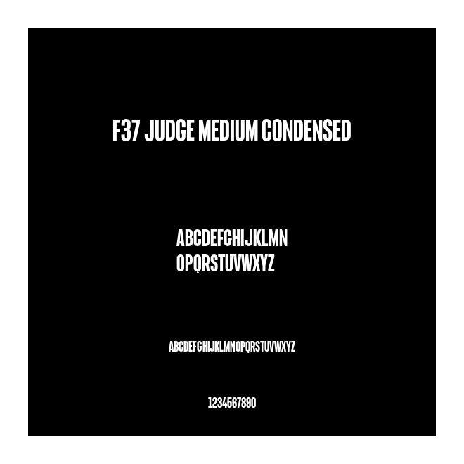 F37 Judge Medium Condensed