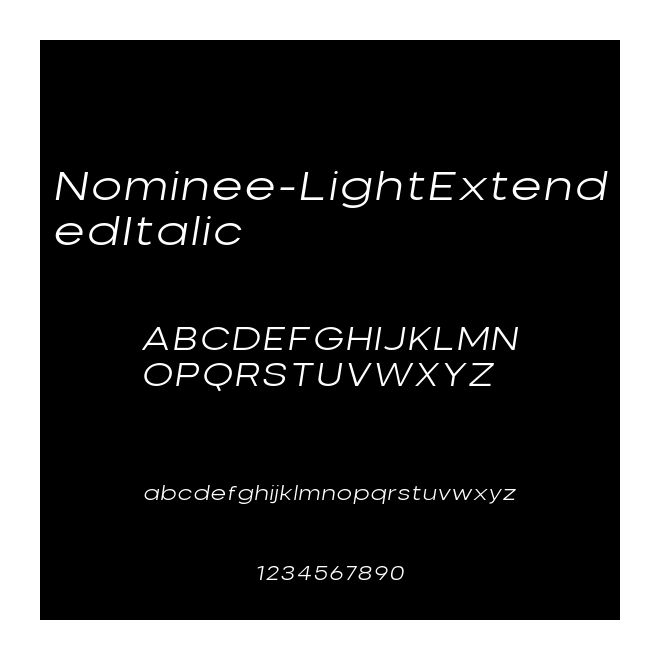 Nominee-LightExtendedItalic