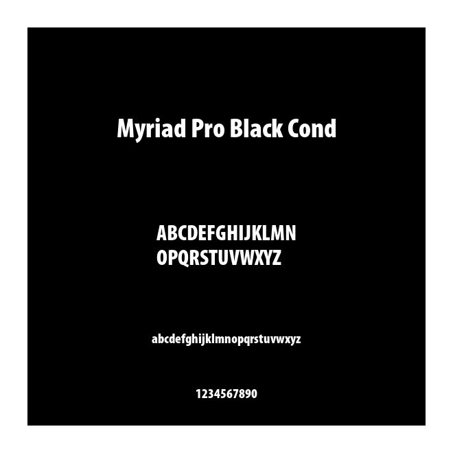 Myriad Pro Black Cond