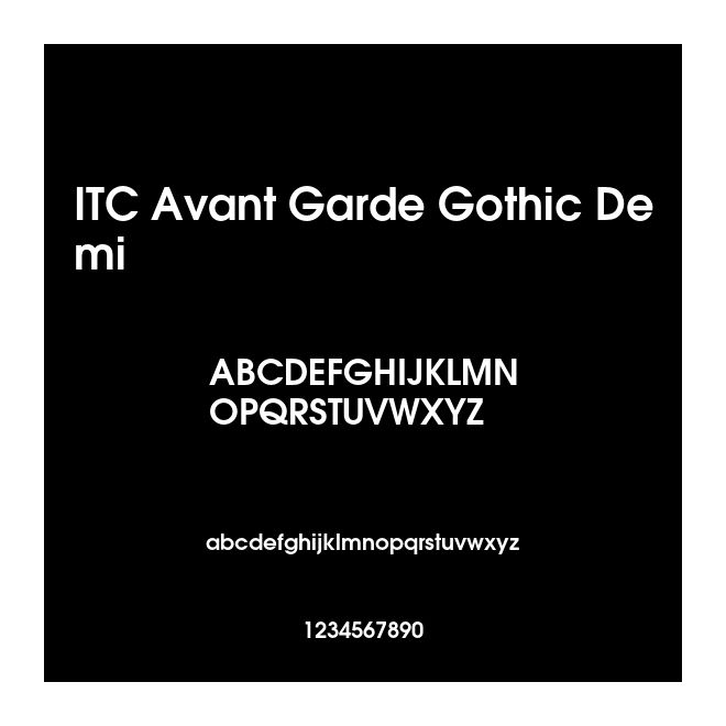 ITC Avant Garde Gothic Demi