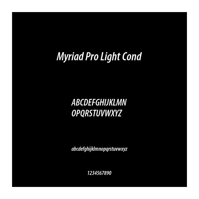 Myriad Pro Light Cond