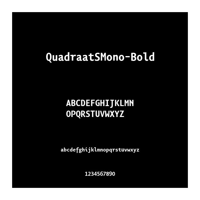 QuadraatSMono-Bold