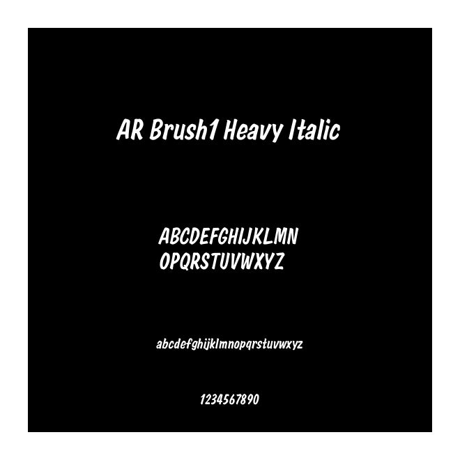AR Brush1 Heavy Italic