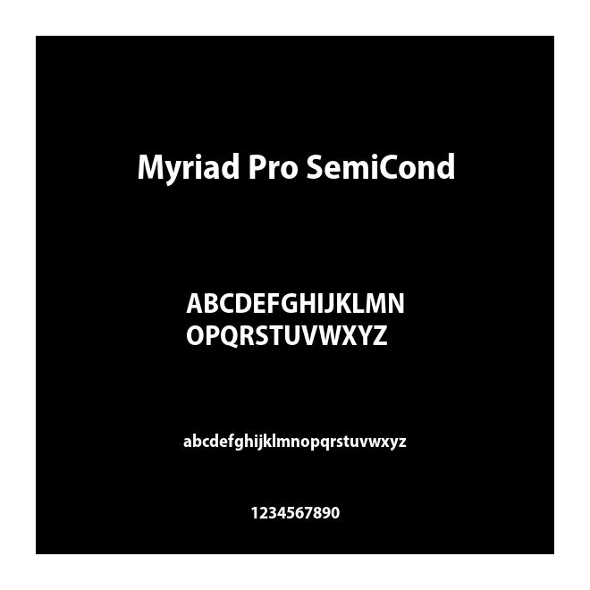 Myriad Pro SemiCond