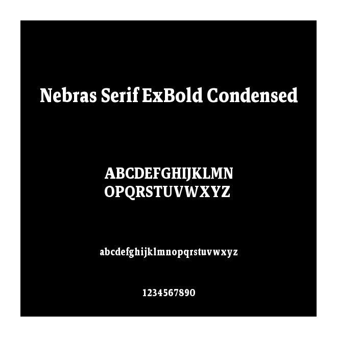 Nebras Serif ExBold Condensed