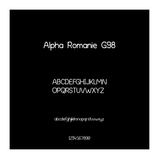 Alpha Romanie G98