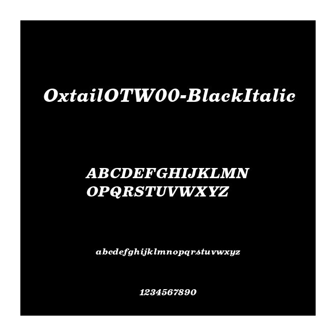 OxtailOTW00-BlackItalic