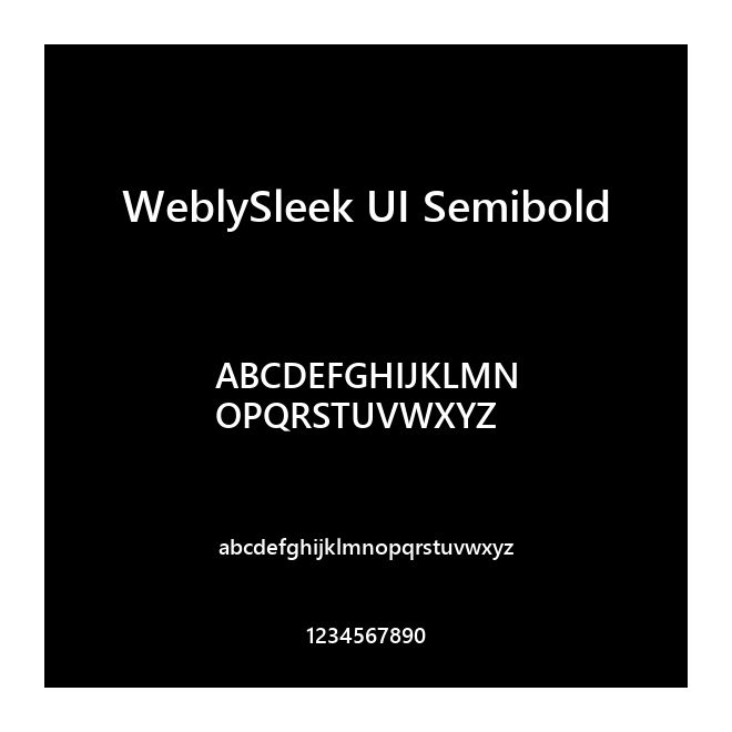 WeblySleek UI Semibold