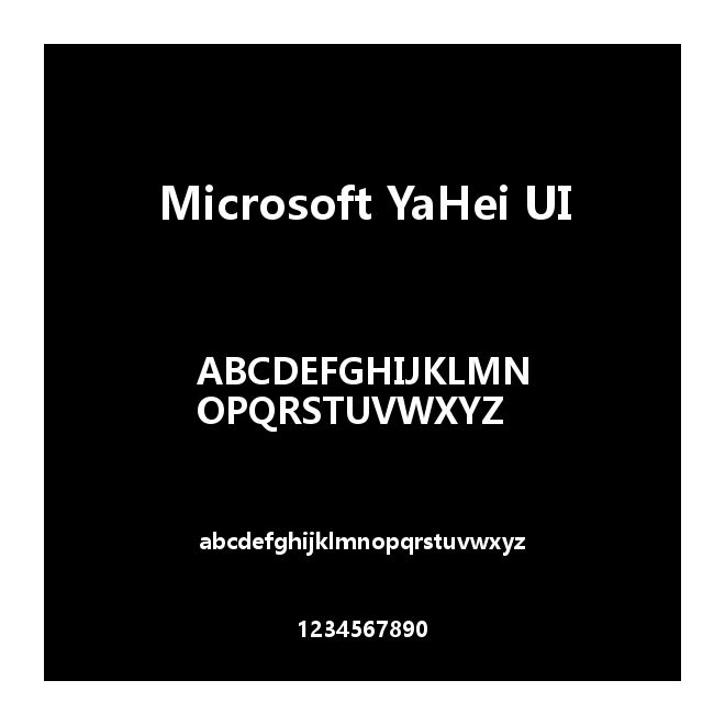 Microsoft YaHei UI
