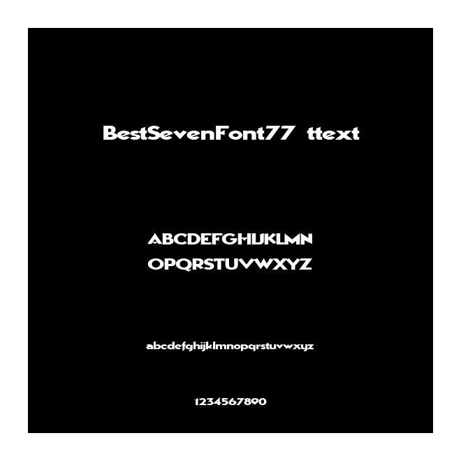 BestSevenFont77 ttext