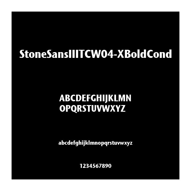 StoneSansIIITCW04-XBoldCond