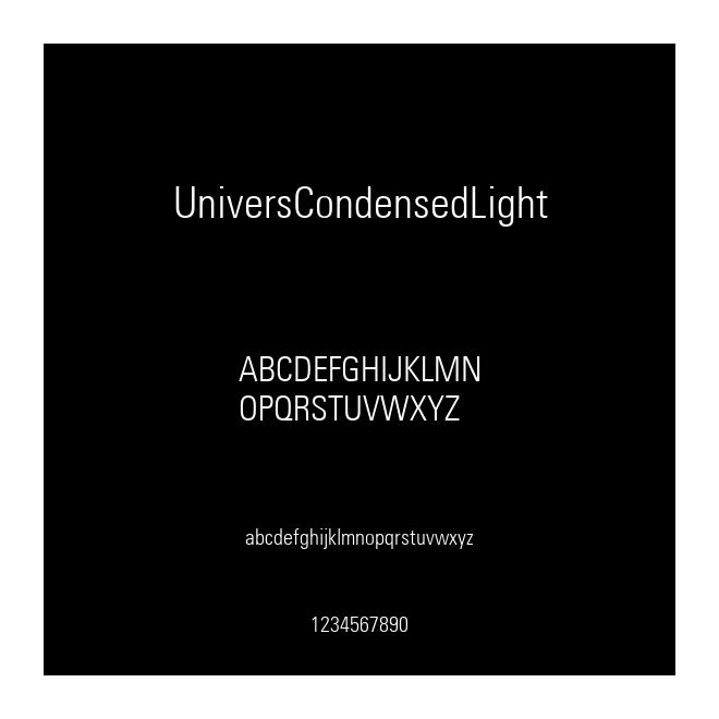 UniversCondensedLight