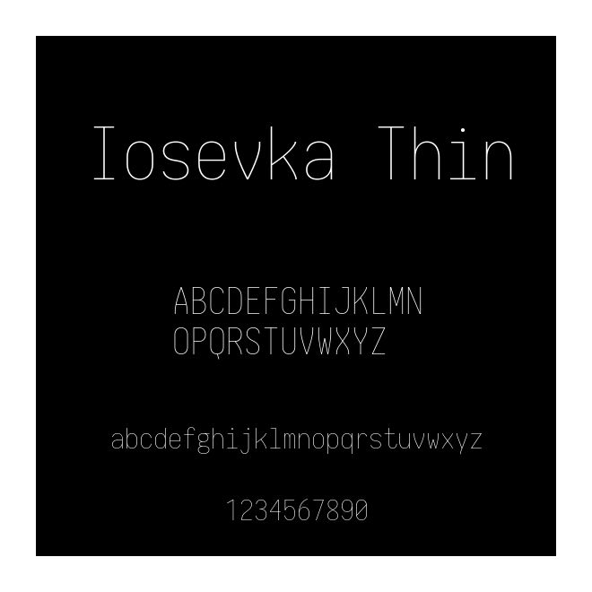 Iosevka Thin