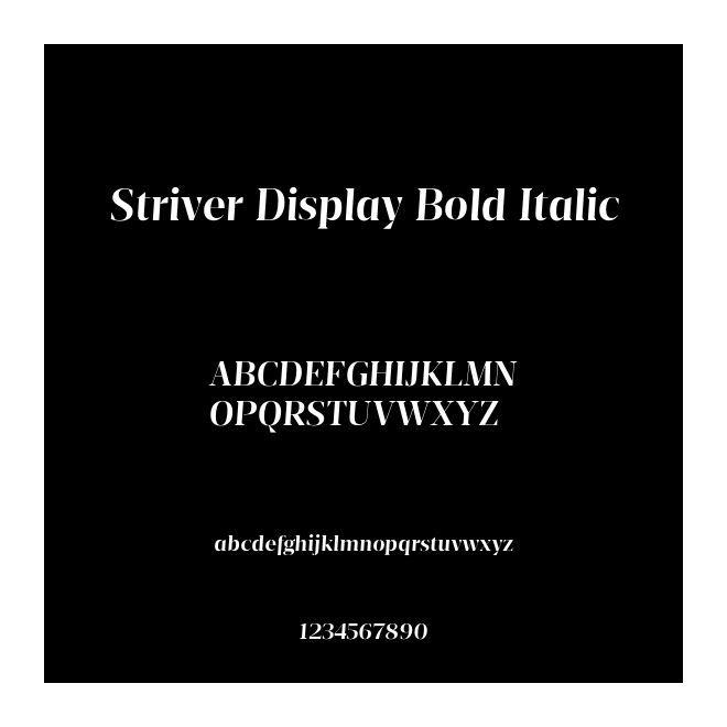 Striver Display Bold Italic