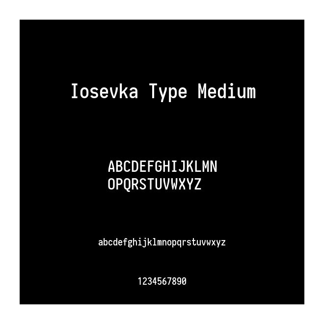 Iosevka Type Medium