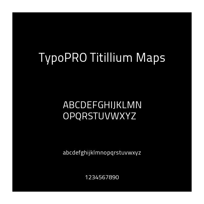 TypoPRO Titillium Maps
