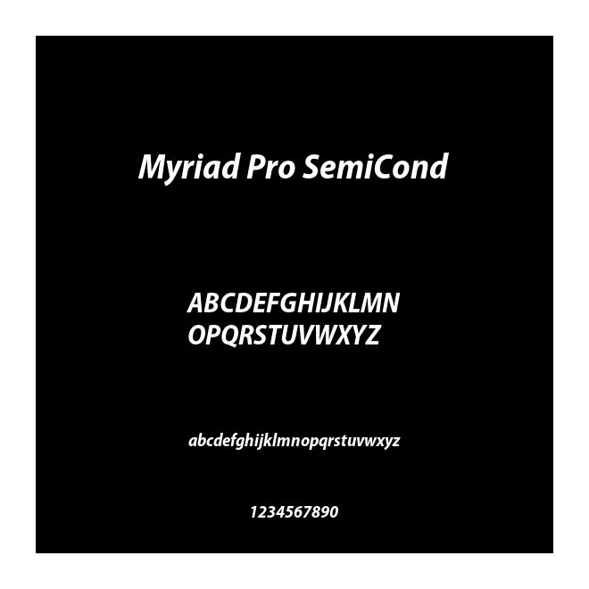 Myriad Pro SemiCond