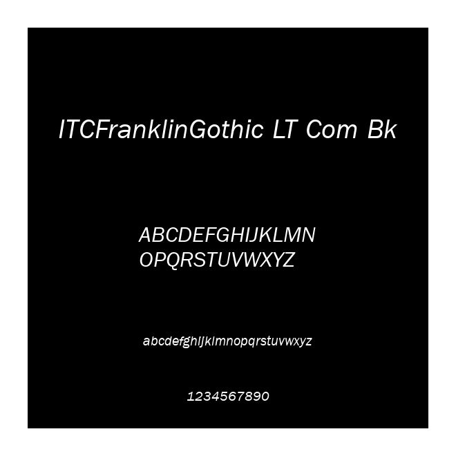 ITCFranklinGothic LT Com Bk
