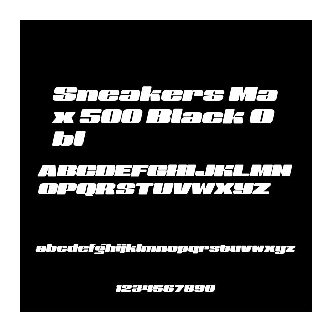 Sneakers Max 500 Black Obl