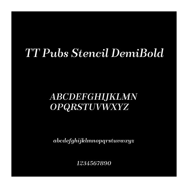 TT Pubs Stencil DemiBold