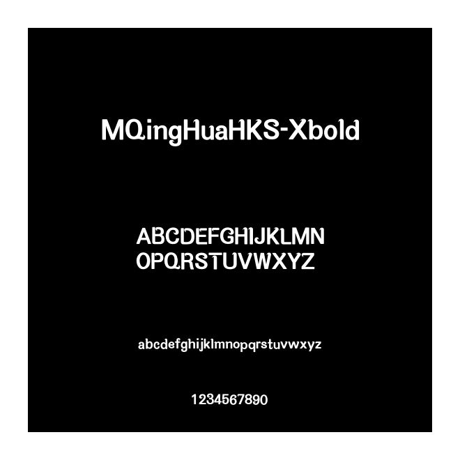 MQingHuaHKS-Xbold