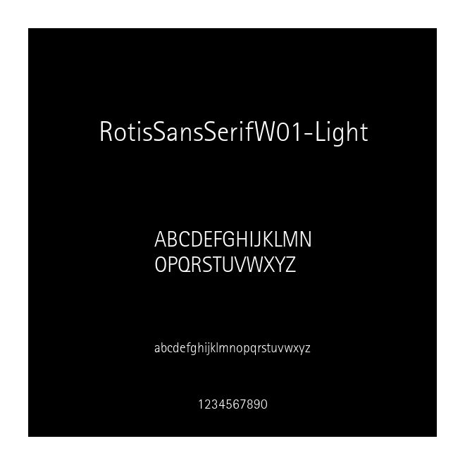 RotisSansSerifW01-Light