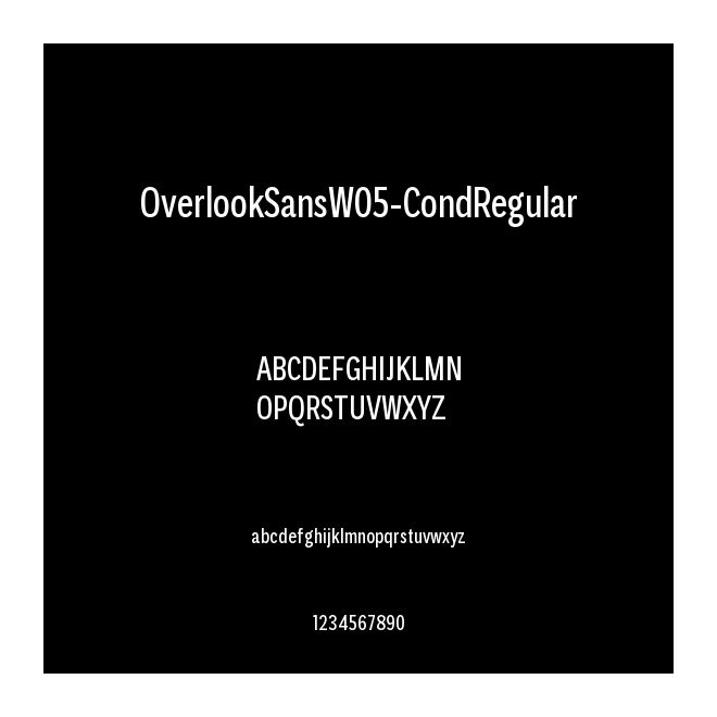 OverlookSansW05-CondRegular