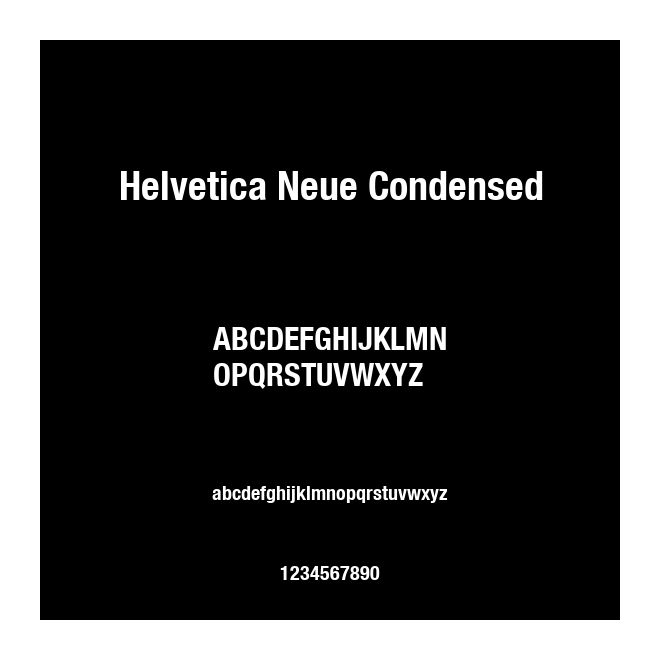 Helvetica Neue Condensed