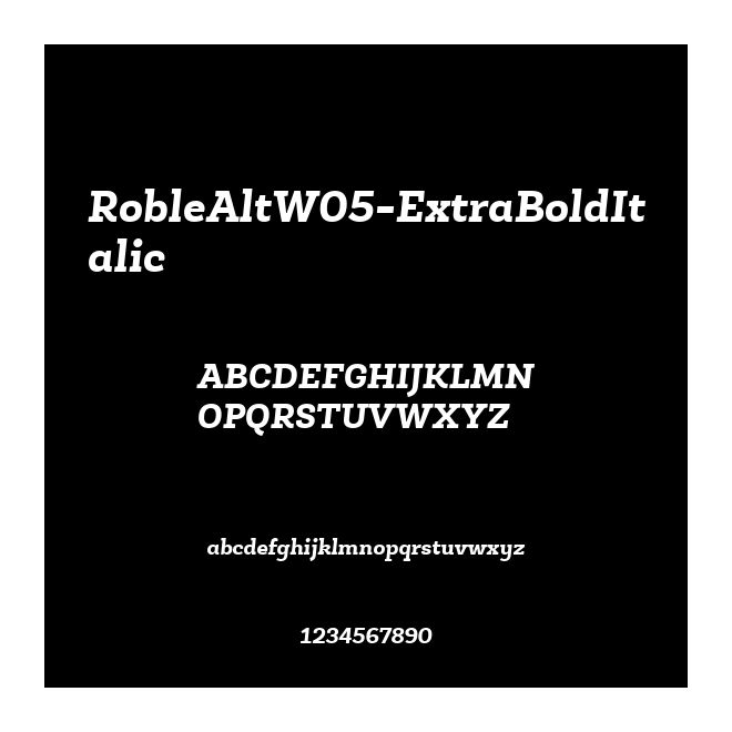 RobleAltW05-ExtraBoldItalic