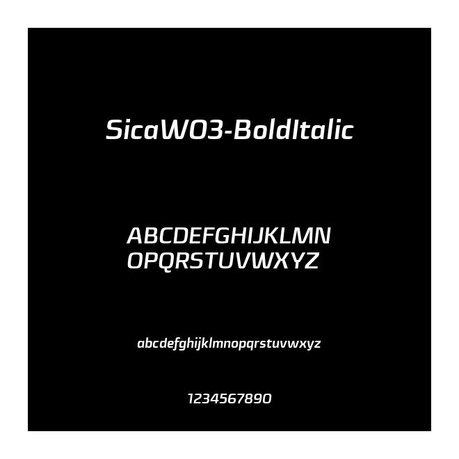 SicaW03-BoldItalic