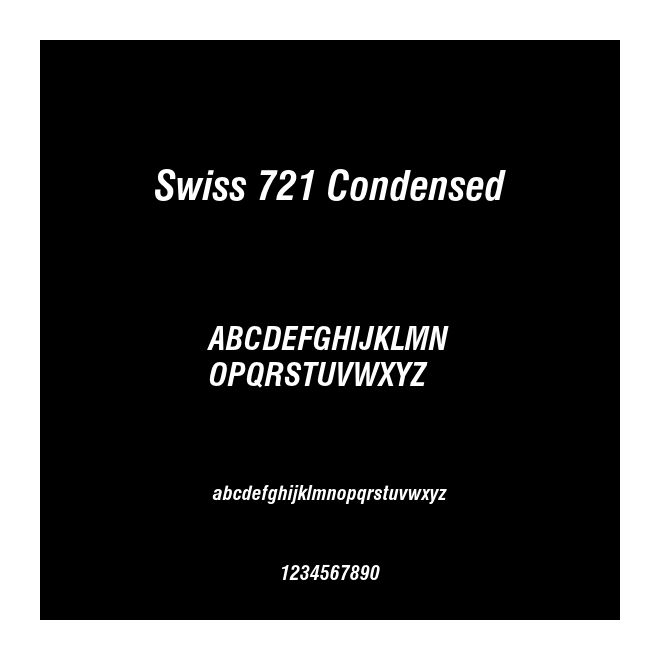 Swiss 721 Condensed