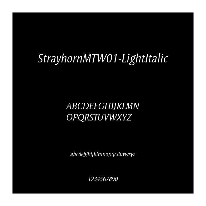 StrayhornMTW01-LightItalic