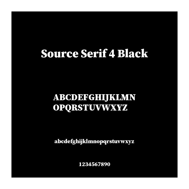 Source Serif 4 Black